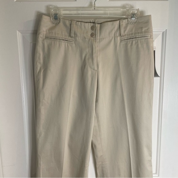 Atelier Chinos neutral tan structured capsule minimalist dressy ladies size 2 - Picture 3 of 8